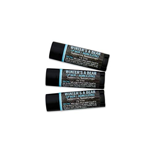 Walton Wood Farm Lip Balm Trio (Winter's A Bear) Crème Caramel and Natural Vanilla Flavor 100% All-Natural, Vegetarian Friendly, and Paraben-Free