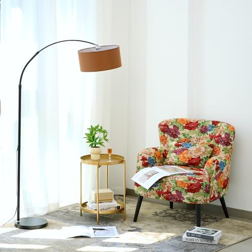 2-Tier Round End Side Table, Small Metal Side Table - Image 4