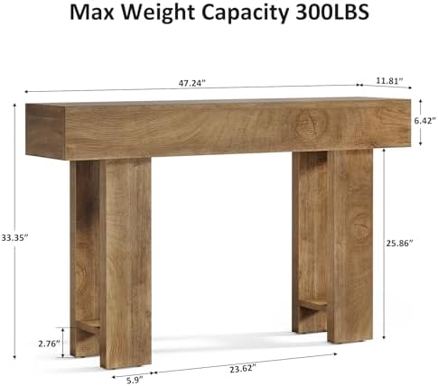 Cealform Console Tables for Entryway, 47.2 Inches Long Sofa Table Behind Couch - Image 2