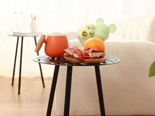 1-Pack Small Metal Side Tables Outdoor Patio Round Accent Table Modern Indoor - Image 2