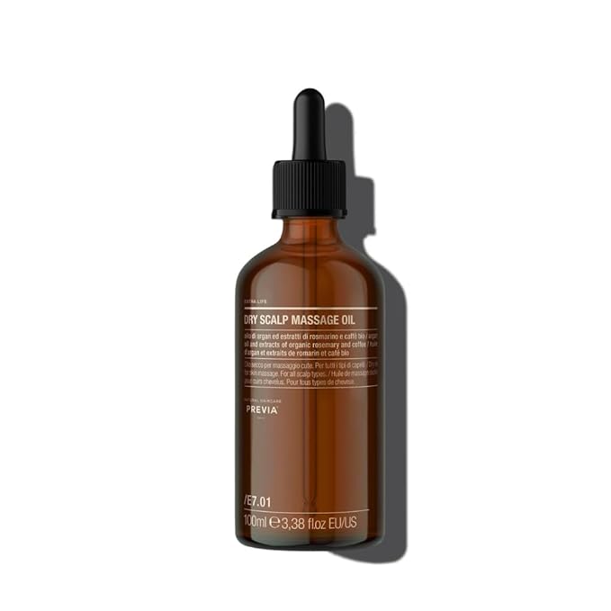 PREVIA Dry Scalp Massage Oil | Extra Life - The Virtuous Scalp Ritual | Soothing & Calming for Dry Scalp | Hydrating Treatment with Arnica Chamomile, & Calendula | Rebalances Lipid Layer | 3.38 Floz
