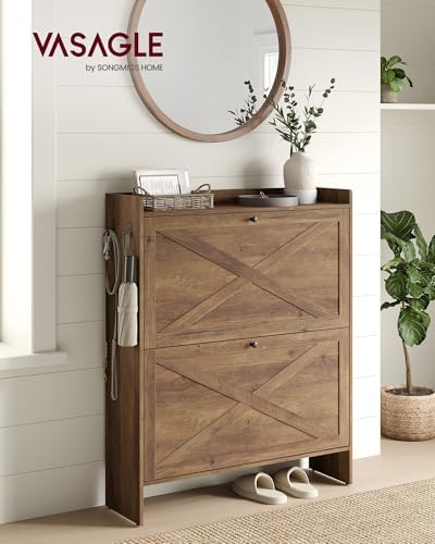 VASAGLE Narrow Shoe Storage Cabinet Organizer - Image 3