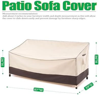 F&J Outdoors I-Shaped 3-Seater Outdoor Sofa Cover - Image 2