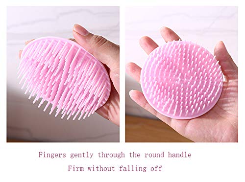 Hair Scalp Brush Dandruff Cleaning Brush Shower Scalp Shampoo Brush Scalp Massager Pack of 4(Blue,Green,Yellow,Pink)