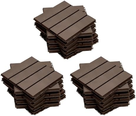 Interlocking Deck Tiles Outdoor Waterproof, Composite Patio Flooring by SHPAIDIRECT
