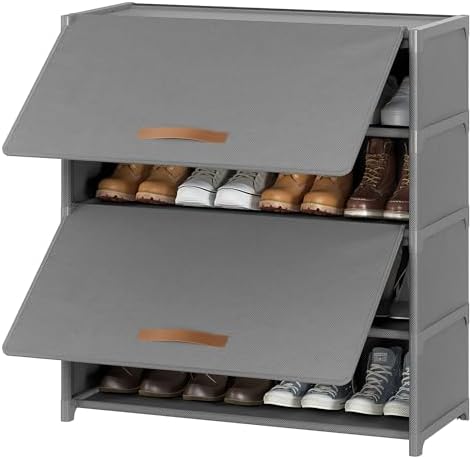 5 Tier Shoe Cabinet with Door, 20-Pair Storage by UNITSTAGE