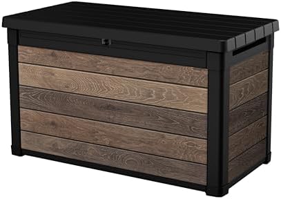 Keter Walnut 100 Gallon Resin Deck Box-Organization and Storage by Unknown