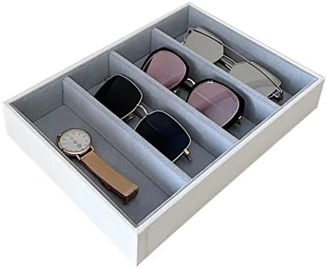 Premium Quality Sunglasses Tray Organizer Display PU Leather Exterior Soft - Image 7