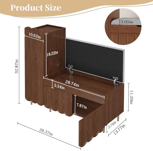 3More L-Shaped Entryway Shoe Bench - Image 2