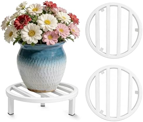 3 Pack 12 Inch Metal Plant Stands Outdoor Indoor Pot Riser by bozopion