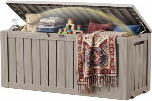 EFU Outdoor Storage Box Waterproof, 170 Gal Gen 2 Resin Deck Box by EFU