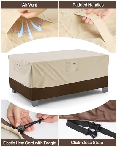 Vailge Outdoor Table Cover Rectangular, Patio Furniture Covers Waterproof - Image 4