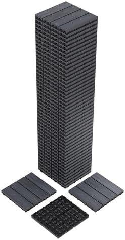 48 Pack Co-Extruded Composite Deck Tiles 12x12 Inch, Interlocking Outdoor by Unknown