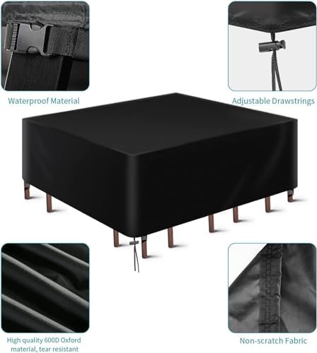 Patio Furniture Cover, Outdoor Furniture Cover Waterproof 75*47*29 In - Image 4