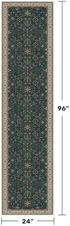 Hazo Haus Dark Green 2x8 Non Slip Kitchen Runner Rugs - Image 2