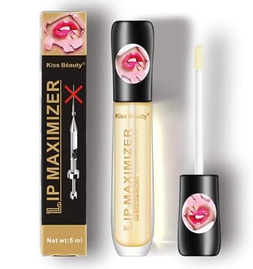 Plumping Lip Gloss with Hydrating Formula, Lip Maximizer Effect, Long Lasting Moisturization, 5ml, clear