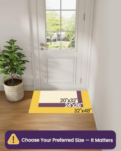 DEXI Front Door Mat Indoor Entryway 24x36 Inside Entrance Doormat Green - Image 3