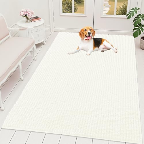 OLANLY Dog Door Mat for Muddy Paws 70x46, Extra Absorbent Chenille Mud Mat by OLANLY