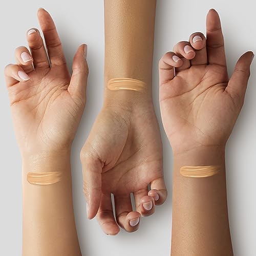Glo Skin Beauty Luminous Liquid Mineral Foundation Makeup with SPF 18 (Caramel) - Improves Uneven Skin Tone, Smooths & Corrects Imperfections, Sheer to Medium Coverage, Dewy Finish