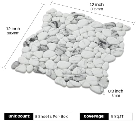 Pebble Tile for Shower Floor, 8 Sheets - Image 2
