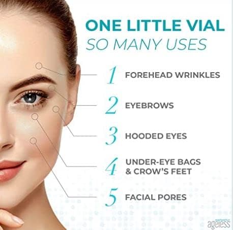 Instantly Ageless Facelift in A Box - Instant Eye Bag Remover Puffiness -1 Box of 25 Vials Moisture Lift- Instant Under Eye Bags Remover - Wrinkle Tightener