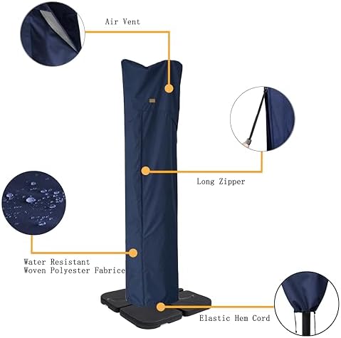 Patio Umbrella Cover for 9'-13' Offset/Cantilever Umbrellas - Image 3