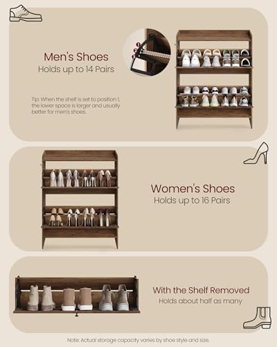 VASAGLE Narrow Shoe Storage Cabinet Organizer - Image 6