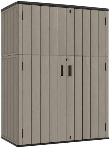KINYING Outdoor Vertical Storage Shed, 57 Cu.ft Outdoor Storage Cabinet by KINYING