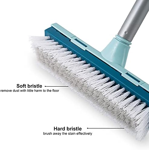 BOOMJOY Floor Scrub Brush with Long Handle, 2 in 1 Scrape and Brush, Stiff - Image 2