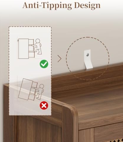 Keehusux Rattan Shoe Cabinet - Image 6