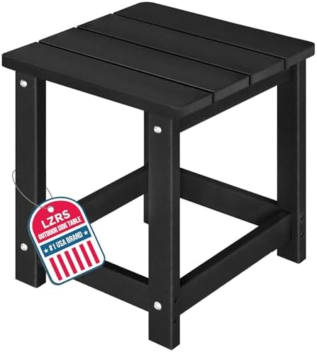 LZRS Patio Side Table, Heavy Duty HDPE Outdoor End Table by LZRSPET