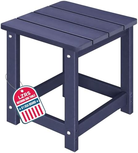 LZRS Patio Side Table, Heavy Duty HDPE Outdoor End Table by LZRSPET