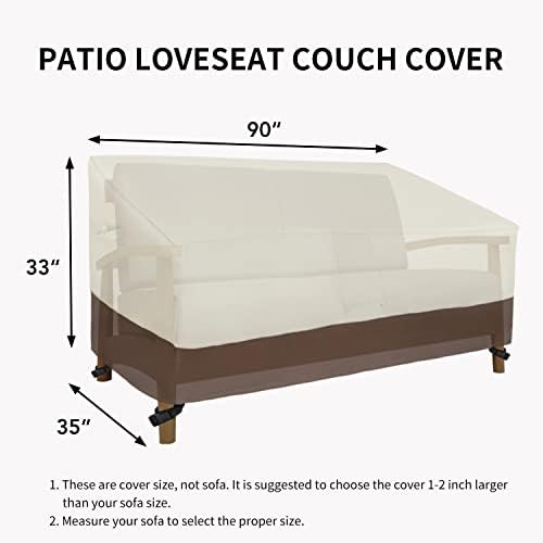 Easy-Going Heavy Duty Outdoor Loveseat Cover Waterproof, 90Wx35Dx33H inch - Image 6