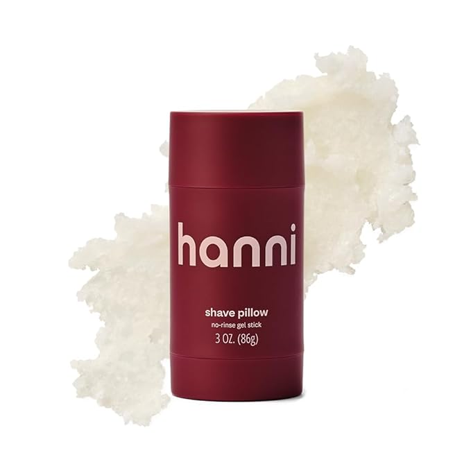 HANNI Shave Pillow, Shaving Gel for Women and Men, Hair Removal Products for Pubic, Body Hair or Legs, In-Shower/Waterless Razor, Travel Friendly Skin Care Moisturizer, Women's Grooming, 3 oz