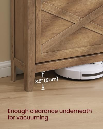 VASAGLE Farmhouse Shoe Cabinet, Narrow Storage Organizer, 4 Flip Drawers - Image 6