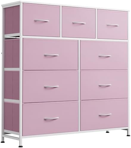 WLIVE 9 Drawer Dresser for Bedroom, Tall Chest of Drawers by WLIVE