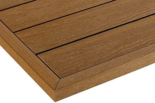 NewTechWood 1/12 ft. x 1 ft. Quick Deck Composite Deck Tile Outside Corner Trim by NewTechWood