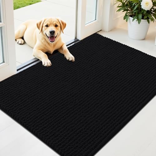 OLANLY Dog Door Mat for Muddy Paws 44x32, Extra Absorbent Chenille Mud Mat by OLANLY