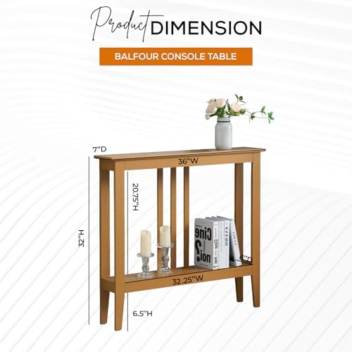 Kings Brand Narrow Console Table w/Storage Shelf - Image 2