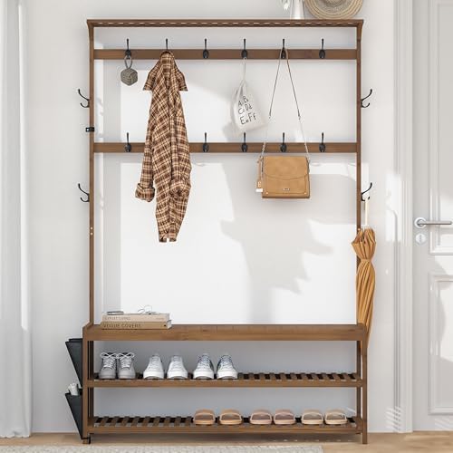 AMBIRD 6-in-1 Bamboo Hall Tree - Image 2
