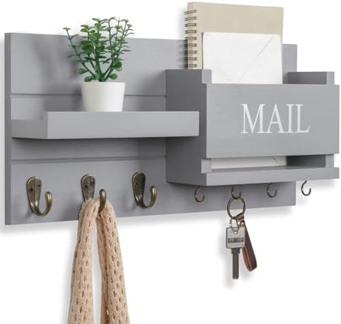 Lwenki Mail Organizer for Wall Mount – Key Holder by Lwenki