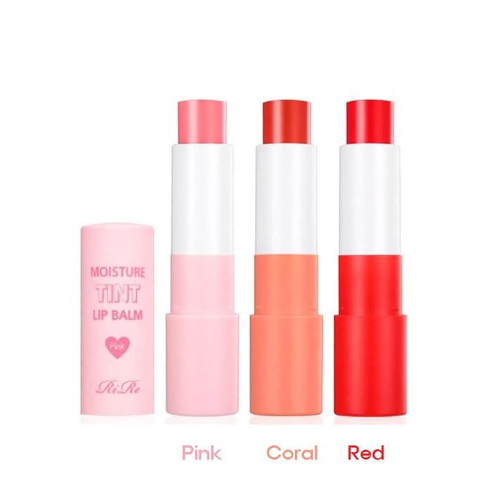 Moisture Tint Lip Balm-Vegetable oil, Shea butter, Avocado Oil-Long-lasting colors,Lip Repair,Dry Lip Treatment-Moisturizing Lip Care 0.12oz. (Red)