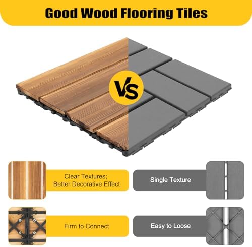 36PCS Wooden Decking Tiles, Balcony Floor Covering - Image 6