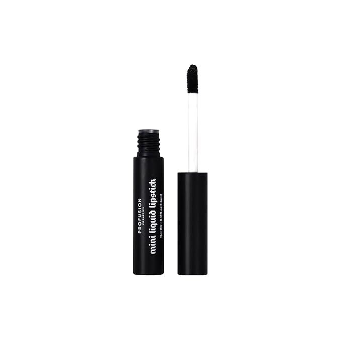 Profusion Cosmetics Rituals 4 PC Look Kit Includes Face Gems, Shadow and Glitter Quad, and Eyeshadow Brush, Along With Somber Matte Black Liquid Lipstick, Magical Beauty for Fairy Witches