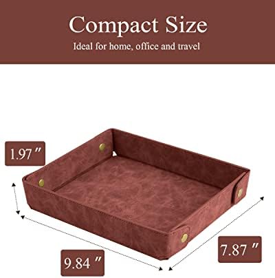 CASIRENA Faux Leather Valet Tray Organizer - Image 3