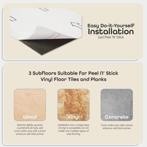 Nexus Self Adhesive 12-Inch Vinyl Floor Tiles, 20 Tiles, Peel & Stick - Image 4