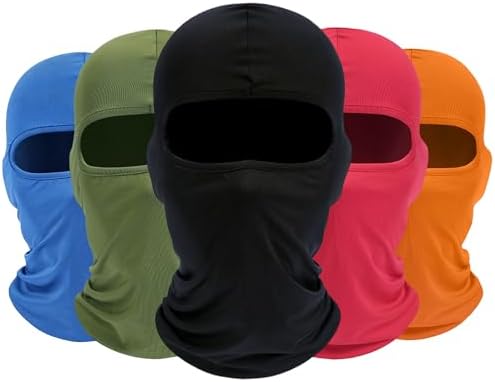 ROXUN Balaclava Ski Mask, 5 Pack Neck Gaiter Motorcycle Summer Cooling by Roxun