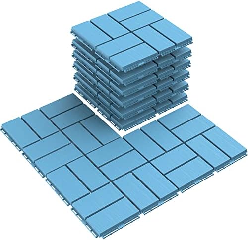 Goovilla Plastic Interlocking Deck Tiles, 9 Pack 12"x12" by Goovilla