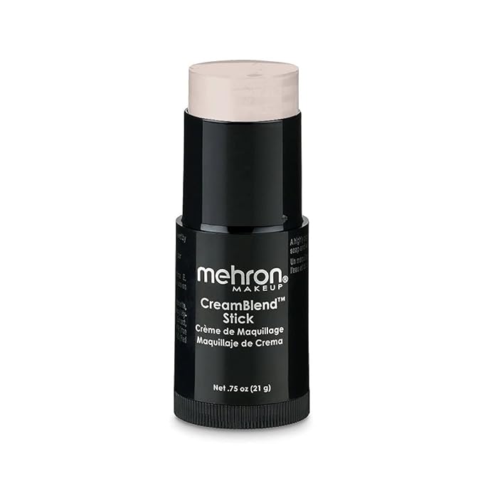 Mehron Makeup CreamBlend Stick | Face Paint, Body Paint, & Foundation Cream Makeup | Perfect for Halloween .75 oz (21 g) (Butterfly Ivory)