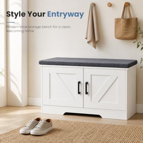 NEWBULIG Shoe Bench with Storage - Image 3